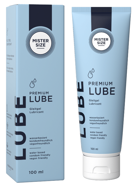 Lubrifiant MISTER SIZE Premium Lube emballage et tube